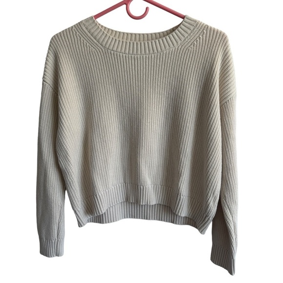 Banana Republic Ribbed Cream Sweater, Size M - Picture 1 of 5